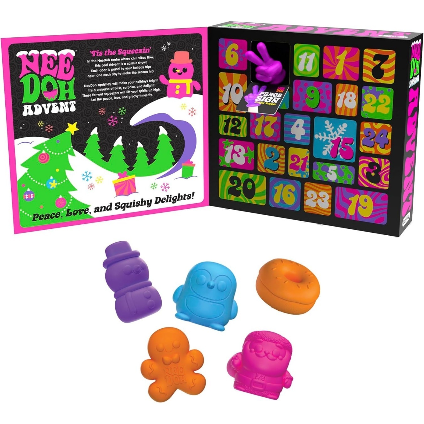NeeDoh Squishmas Advent Calendar – 24 Mini Toys - Image 2